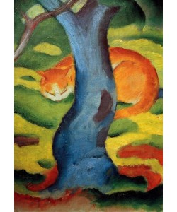 Franz Marc, Kinderbild (Katze hinter einem Baum)