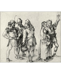 Albrecht Dürer, Marktbauern im Gespräch und junges Paar