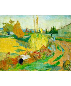 Paul Gauguin, Landschaft bei Arles (Weg am Roubinele-Roi-Kanal)