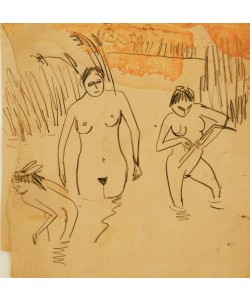 Ernst Ludwig Kirchner, Badende an den Moritzburger Teichen (links Fränzi)