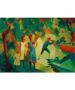 August Macke, Spielende Kinder am Wasser