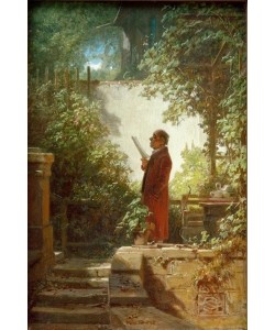 Carl Spitzweg, Zeitungsleser im Hausgärtchen