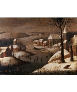 Pieter Brueghel der Jüngere, Winterlandschaft mit Vogelfalle
