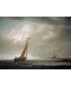 Simon de Vlieger, Ein böiger Tag in einer niederländischen Flussmündung