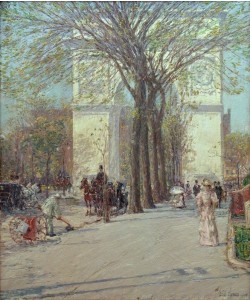 Frederick Childe Hassam, Washington Arch, Frühling