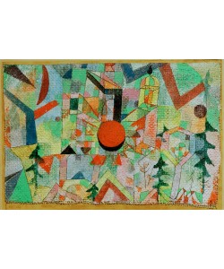 Paul Klee, Burg mit untergehender Sonne