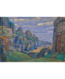 Nicholas Roerich, Bühnenbildentwurf zum 3. Akt Tristan und Isolde