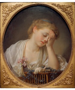 Jean Baptiste Greuze, Das junge Mädchen, das seinen toten Vogel beweint