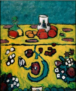 Alexej von Jawlensky, Stilleben mit bunter Decke 