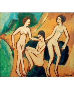 Ernst Ludwig Kirchner, Drei Badende am Strand