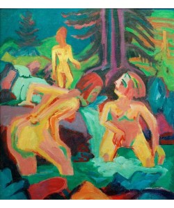 Ernst Ludwig Kirchner, Im Bergbach badende nackte Frauen
