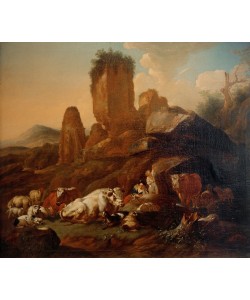 Johann Heinrich Roos, Ruhende Hirtin und Vieh