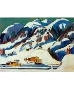 Ernst Ludwig Kirchner, Berge und Häuser im Schnee