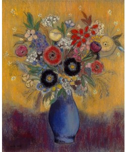 Odilon Redon, Fleurs dans un vase bleu