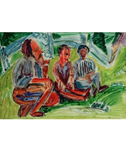 Ernst Ludwig Kirchner, Drei Bauern auf der Wiese