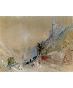 JOSEPH MALLORD WILLIAM TURNER, Die Clemenskapelle mit Burg Rheinstein und Burg Reichenstei