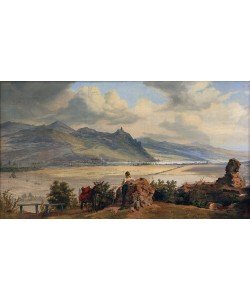 Frederik Hansen, Blick auf das Siebengebirge mit Königswinter und der Ruine 