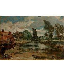John Constable, Die Flatford-Mühle von der Schleuse aus gesehen 