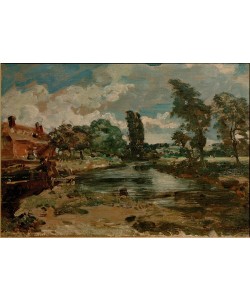 John Constable, Die Flatford-Mühle von der Schleuse aus gesehen 