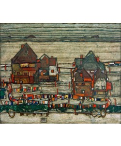 Egon Schiele, Häuser mit bunter Wäsche (Vorstadt II)