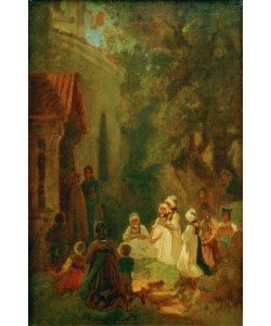 Carl Spitzweg, Andacht vor der Waldkapelle