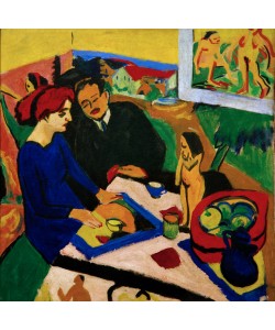 Ernst Ludwig Kirchner, Doris und Heckel am Tisch