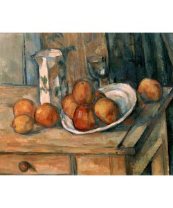 Paul Cézanne, Nature morte: pot à lait et fruits