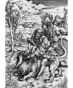 Albrecht Dürer, Simson bezwingt den Löwen