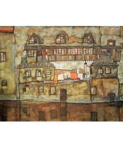 Egon Schiele, Hauswand am Fluß