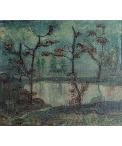 Paul Klee, Herbstlandschaft mit See und Bäumen