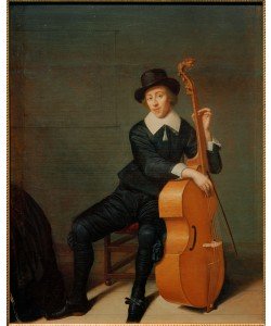 Godaert Kamper, Bildnis eines sitzenden Musikers mit seiner Viola da Gamba