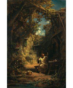 Carl Spitzweg, Mönch bei der Weinprobe