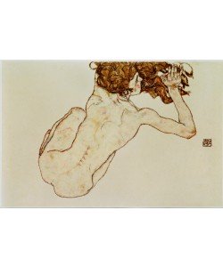 Egon Schiele, Kauernder Rückenakt