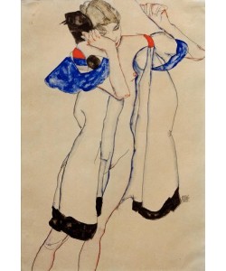 Egon Schiele, Frau im Morgenrock