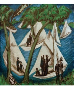 Ernst Ludwig Kirchner, Segelboote bei Grünau