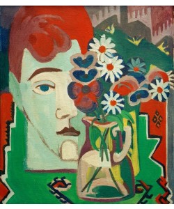 Ernst Ludwig Kirchner, Müllerkopf mit Blumen