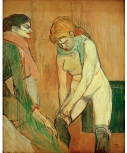 Henri de Toulouse-Lautrec, Femme tirant son bas