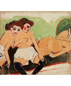 Ernst Ludwig Kirchner, Drei Akte auf schwarzem Sofa