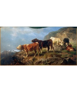 Anton Braith (1836-1905), Vieh im Hochgebirge