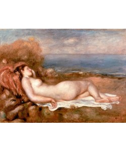 Pierre-Auguste Renoir, Baigneuse couchee au bord de la mer