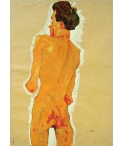 Egon Schiele, Stehender männlicher Rückenakt