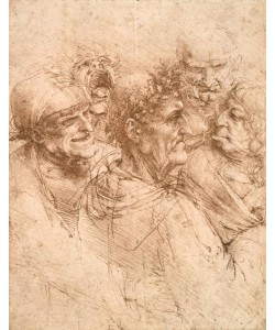 Leonardo da Vinci, Fünf groteske Köpfe