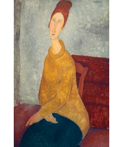 Amedeo Modigliani, Jeanne Hebuterne mit gelbem Sweater