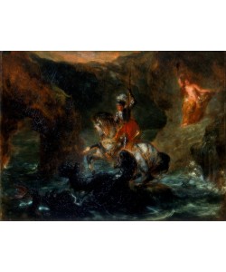 Eugene Delacroix, St George Fighting the Dragon or Perseus Delivering Andromeda