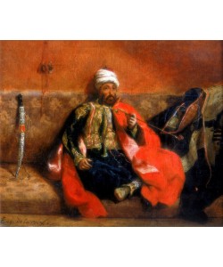 Eugene Delacroix, Turk Sitting Smoking on a Couch