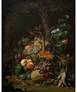 Jan Davidsz.de Heem, Still Life with Fruit, Fish, and a Nest