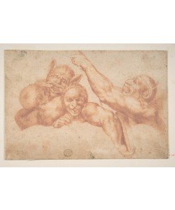 MICHELANGELO BUONARROTI, Study of Figures from Michelangelo's Last Judgment, Sistine Chapel