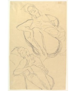 Gustav Klimt, Two Studies for a Crouching Woman 