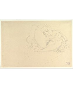 Gustav Klimt, Reclining Nude with Drapery 