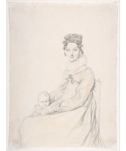 JEAN-AUGUSTE-DOMINIQUE INGRES, Madame Alexandre Lethière and Her Daughter Letizia